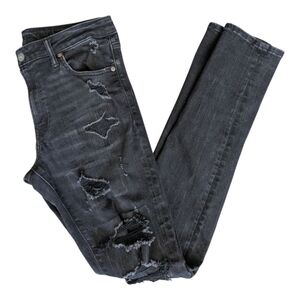 American Eagle Young Money Black Denim Skinny Stretch Jeans 34x30